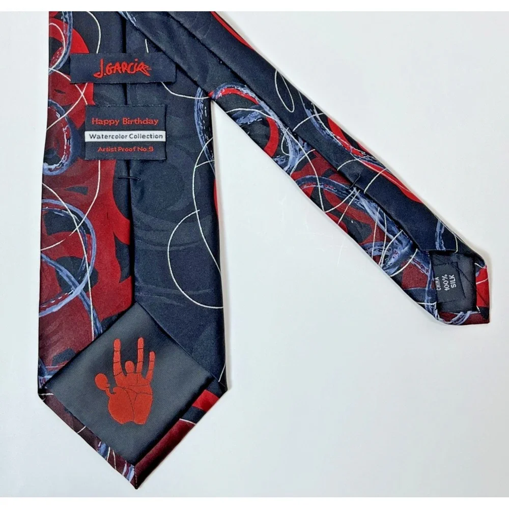 J Garcia Mens Happy Birthday Watercolor Collection Artist Proof 9 Silk Tie